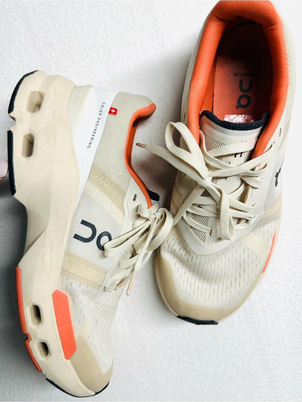 On Running Women's Performance Runners in Cream and Coral
